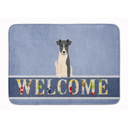 Carolines Treasures Smooth Fox Terrier Welcome Machine Washable Memory Foam Mat BB5679RUG